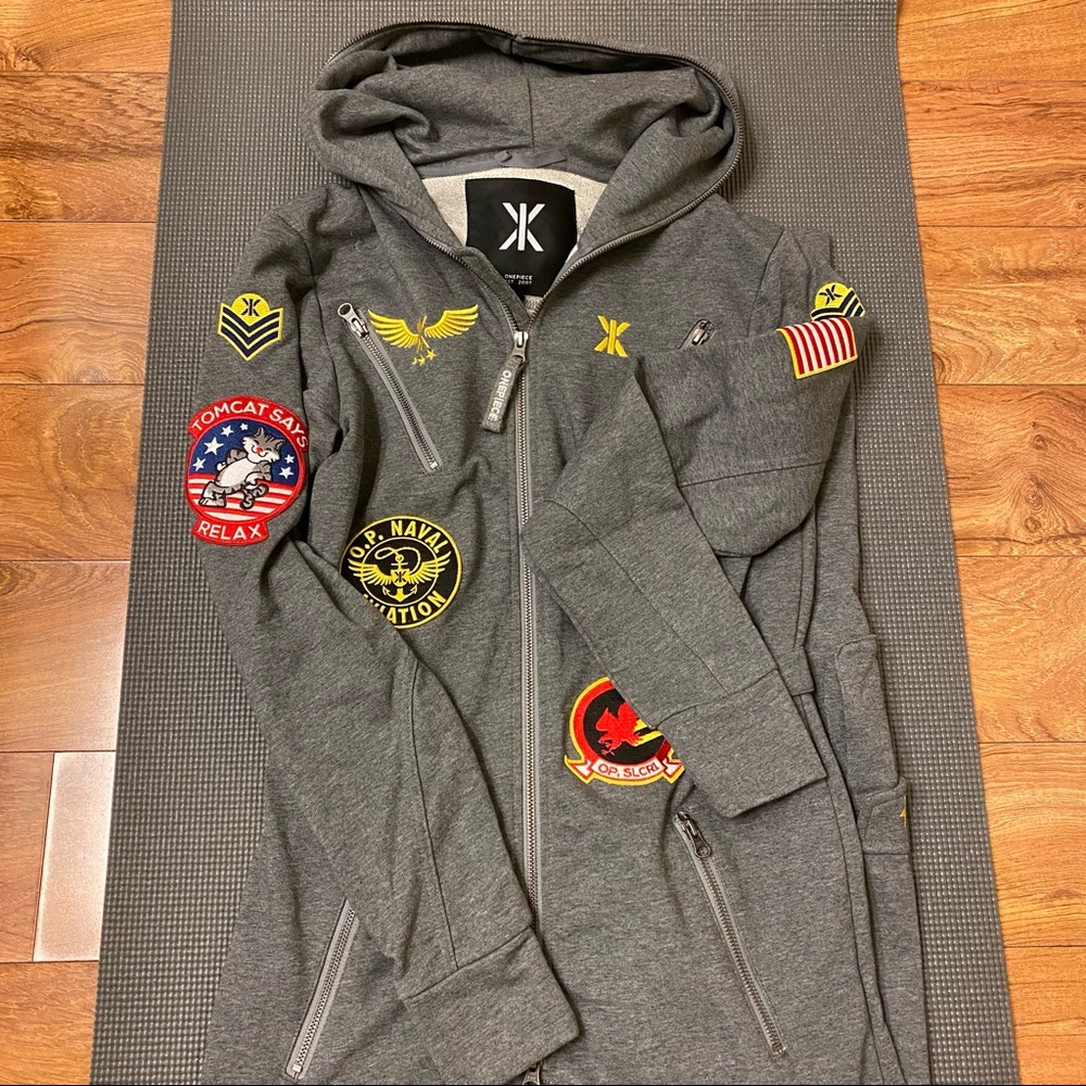 Onepiece Gray Jumpsuit with Colorful Patches